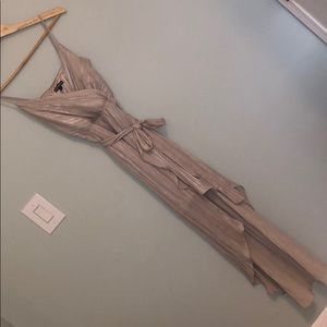 Express Gold high low maxi dress with faux wrap